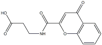 3-{[(4-oxo-4H-chromen-2-yl)carbonyl]amino}propanoic acid Structure