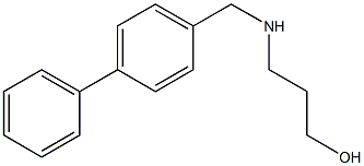 3-{[(4-phenylphenyl)methyl]amino}propan-1-ol,,结构式