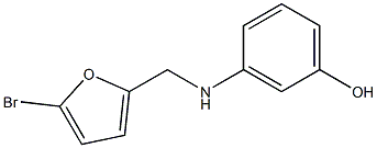 3-{[(5-bromofuran-2-yl)methyl]amino}phenol 结构式