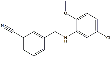 3-{[(5-chloro-2-methoxyphenyl)amino]methyl}benzonitrile Struktur