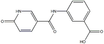 3-{[(6-oxo-1,6-dihydropyridin-3-yl)carbonyl]amino}benzoic acid Struktur