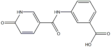 3-{[(6-oxo-1,6-dihydropyridin-3-yl)carbonyl]amino}benzoic acid 化学構造式