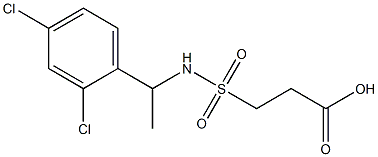 3-{[1-(2,4-dichlorophenyl)ethyl]sulfamoyl}propanoic acid,,结构式