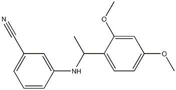 3-{[1-(2,4-dimethoxyphenyl)ethyl]amino}benzonitrile 结构式