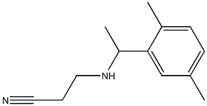 3-{[1-(2,5-dimethylphenyl)ethyl]amino}propanenitrile Structure