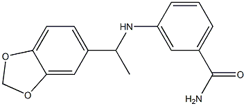 3-{[1-(2H-1,3-benzodioxol-5-yl)ethyl]amino}benzamide