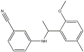 3-{[1-(2-methoxy-5-methylphenyl)ethyl]amino}benzonitrile Structure