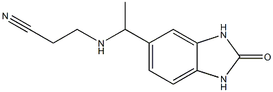 3-{[1-(2-oxo-2,3-dihydro-1H-1,3-benzodiazol-5-yl)ethyl]amino}propanenitrile Struktur