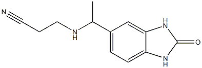 3-{[1-(2-oxo-2,3-dihydro-1H-1,3-benzodiazol-5-yl)ethyl]amino}propanenitrile