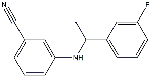 3-{[1-(3-fluorophenyl)ethyl]amino}benzonitrile Struktur