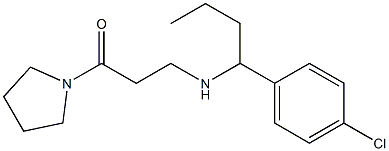 3-{[1-(4-chlorophenyl)butyl]amino}-1-(pyrrolidin-1-yl)propan-1-one,,结构式