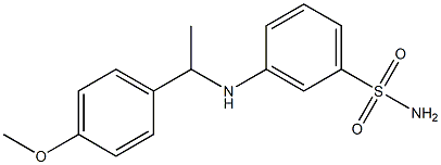 3-{[1-(4-methoxyphenyl)ethyl]amino}benzene-1-sulfonamide Struktur