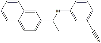 3-{[1-(naphthalen-2-yl)ethyl]amino}benzonitrile Struktur