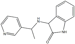 3-{[1-(pyridin-3-yl)ethyl]amino}-2,3-dihydro-1H-indol-2-one 结构式