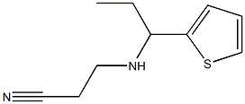 3-{[1-(thiophen-2-yl)propyl]amino}propanenitrile,,结构式