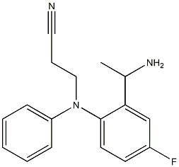 3-{[2-(1-aminoethyl)-4-fluorophenyl](phenyl)amino}propanenitrile Structure