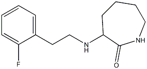 3-{[2-(2-fluorophenyl)ethyl]amino}azepan-2-one,,结构式