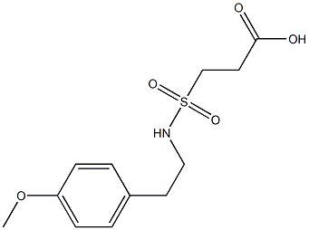 3-{[2-(4-methoxyphenyl)ethyl]sulfamoyl}propanoic acid 结构式