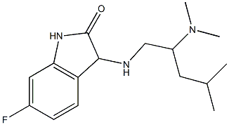 3-{[2-(dimethylamino)-4-methylpentyl]amino}-6-fluoro-2,3-dihydro-1H-indol-2-one Struktur