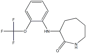 3-{[2-(trifluoromethoxy)phenyl]amino}azepan-2-one Struktur