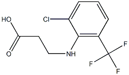 3-{[2-chloro-6-(trifluoromethyl)phenyl]amino}propanoic acid,,结构式