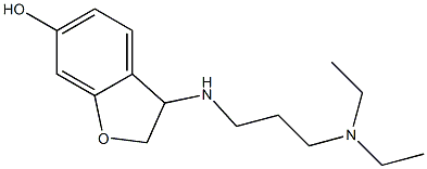 3-{[3-(diethylamino)propyl]amino}-2,3-dihydro-1-benzofuran-6-ol Struktur