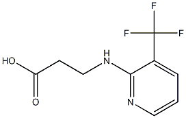 3-{[3-(trifluoromethyl)pyridin-2-yl]amino}propanoic acid 化学構造式