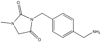 3-{[4-(aminomethyl)phenyl]methyl}-1-methylimidazolidine-2,4-dione Structure