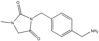 3-{[4-(aminomethyl)phenyl]methyl}-1-methylimidazolidine-2,4-dione 结构式