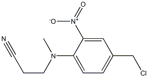 3-{[4-(chloromethyl)-2-nitrophenyl](methyl)amino}propanenitrile 化学構造式