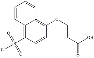 3-{[4-(chlorosulfonyl)naphthalen-1-yl]oxy}propanoic acid,,结构式