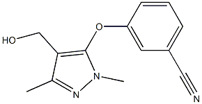 3-{[4-(hydroxymethyl)-1,3-dimethyl-1H-pyrazol-5-yl]oxy}benzonitrile|