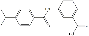 3-{[4-(propan-2-yl)benzene]amido}benzoic acid,,结构式