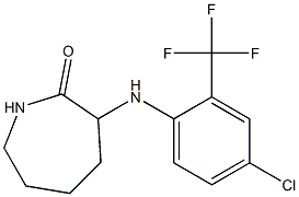 3-{[4-chloro-2-(trifluoromethyl)phenyl]amino}azepan-2-one,,结构式