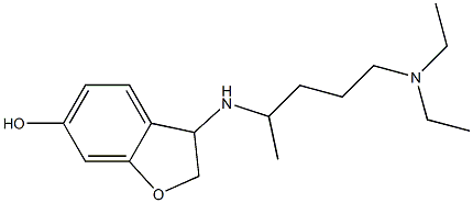 3-{[5-(diethylamino)pentan-2-yl]amino}-2,3-dihydro-1-benzofuran-6-ol 化学構造式