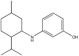 3-{[5-methyl-2-(propan-2-yl)cyclohexyl]amino}phenol,,结构式