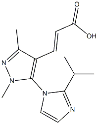 3-{1,3-dimethyl-5-[2-(propan-2-yl)-1H-imidazol-1-yl]-1H-pyrazol-4-yl}prop-2-enoic acid