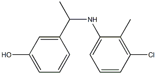 3-{1-[(3-chloro-2-methylphenyl)amino]ethyl}phenol,,结构式