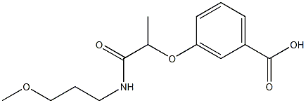 3-{1-[(3-methoxypropyl)carbamoyl]ethoxy}benzoic acid,,结构式