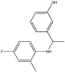 3-{1-[(4-fluoro-2-methylphenyl)amino]ethyl}phenol