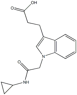 3-{1-[(cyclopropylcarbamoyl)methyl]-1H-indol-3-yl}propanoic acid