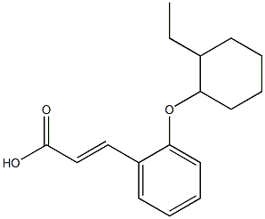 3-{2-[(2-ethylcyclohexyl)oxy]phenyl}prop-2-enoic acid Struktur