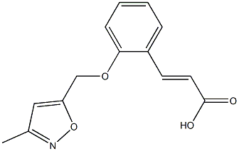3-{2-[(3-methyl-1,2-oxazol-5-yl)methoxy]phenyl}prop-2-enoic acid Struktur