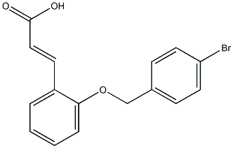 3-{2-[(4-bromophenyl)methoxy]phenyl}prop-2-enoic acid 结构式