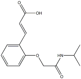 3-{2-[(propan-2-ylcarbamoyl)methoxy]phenyl}prop-2-enoic acid Struktur