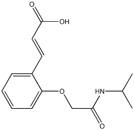 3-{2-[(propan-2-ylcarbamoyl)methoxy]phenyl}prop-2-enoic acid,,结构式