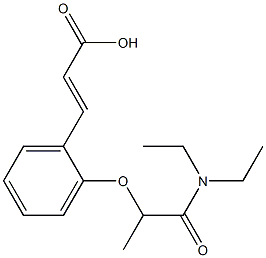 3-{2-[1-(diethylcarbamoyl)ethoxy]phenyl}prop-2-enoic acid Structure