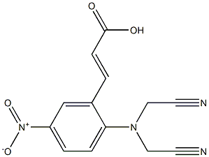 3-{2-[bis(cyanomethyl)amino]-5-nitrophenyl}prop-2-enoic acid 结构式