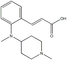 3-{2-[methyl(1-methylpiperidin-4-yl)amino]phenyl}prop-2-enoic acid Struktur