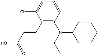 3-{2-chloro-6-[cyclohexyl(ethyl)amino]phenyl}prop-2-enoic acid Structure